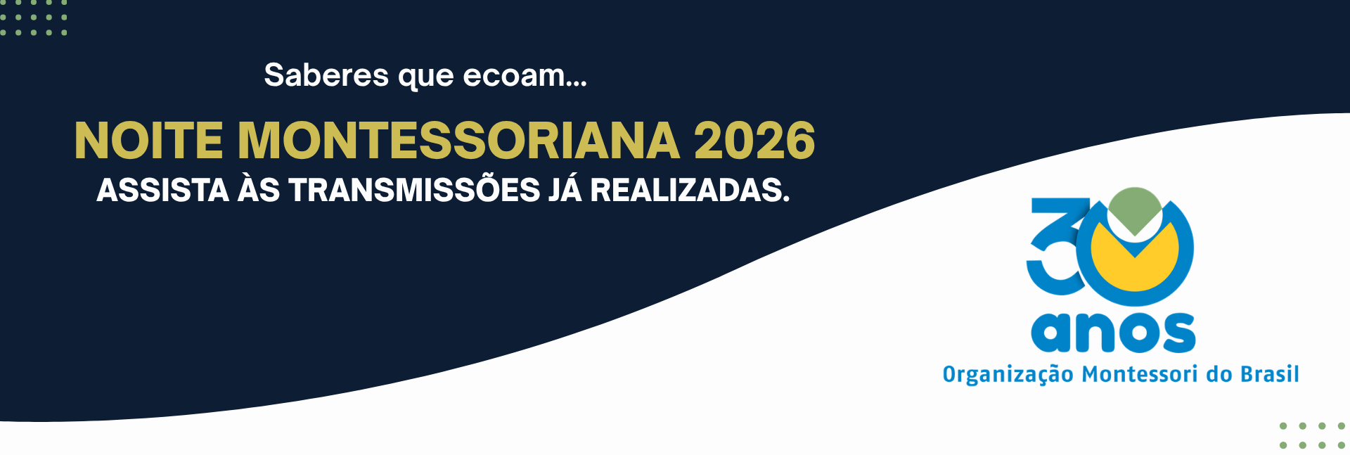 Noite montessori banner reprise